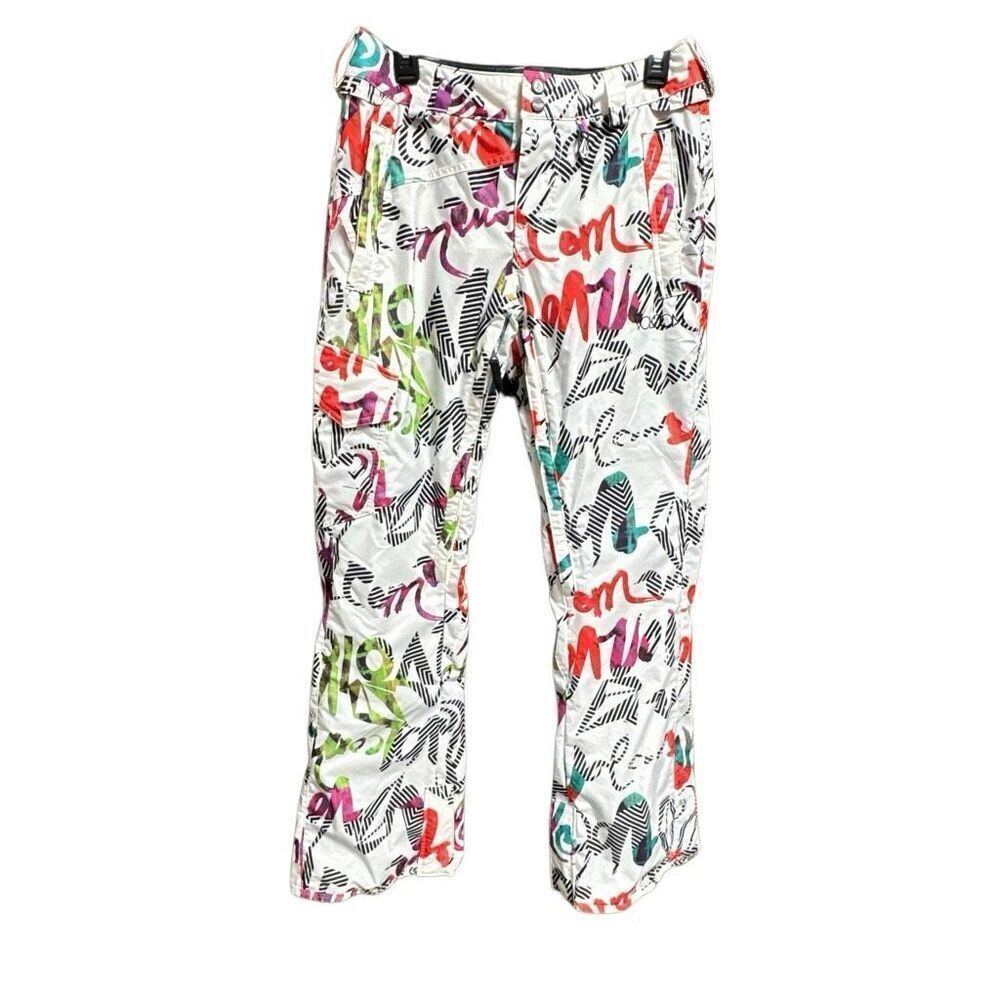 Volcom Women’s Zoomer Multi Modern Straight Snow Pant Sz S
